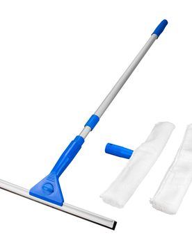Fenster- und Glasreinigungs-Set blau silber ausziehbar von 54 – 91