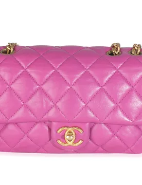 Shiny Aged Quilted Calfskin Small Pillow Crush Flap Bag - Chanel - FashionsVida