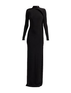 Vestido largo Mujer Negro 38 Mujer