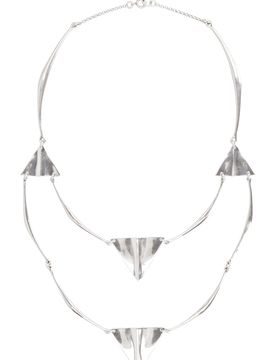 Multi-Strand Graphic Pendant Necklace - 70 Cm