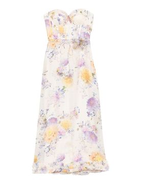 Vestito midi con stampa floreale