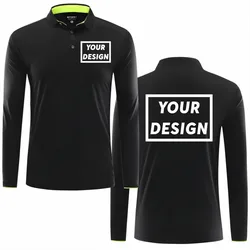 Quick Dry Sports Polo Custom Design Comfortable Long Sleeve Polo shirt Embroidery Logo Company Team Shirt Print Text Pattern