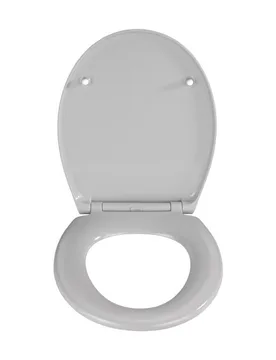 Premium WC-Sitz Samos Concrete Grey, aus antibakteriellem Duroplast, mit Absenkautomatik - WENKO - FashionsVida