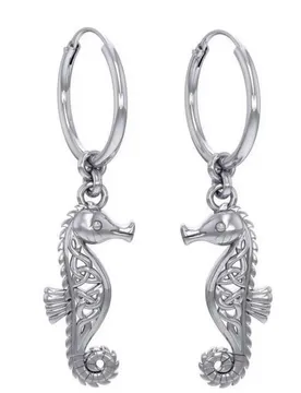 Orecchini Celtic Seahorse Hoop
