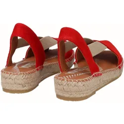 Sandalias de pala de mujer de serraje con Yuteflex