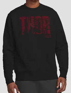 Unisex Thor Text Sweatshirt in Black Size: Small - Black - Size: S - Marvel - FashionsVida