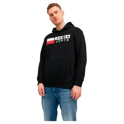 Sweat à Capuche Crop Logo Plus Size Black 8XL Homme