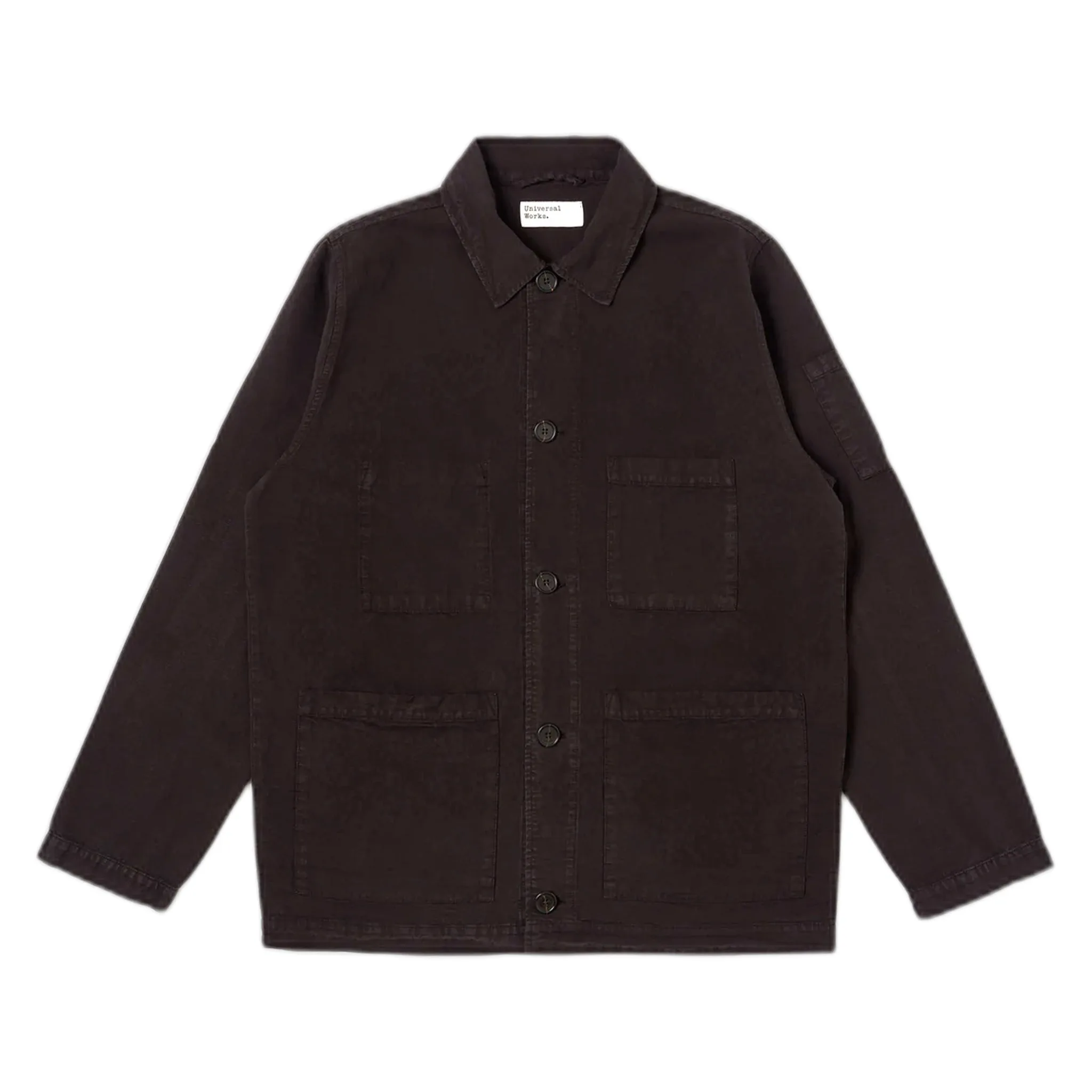 Giacca coverall jacket lyo linen mix - licorice - Universal Works - FashionsVida