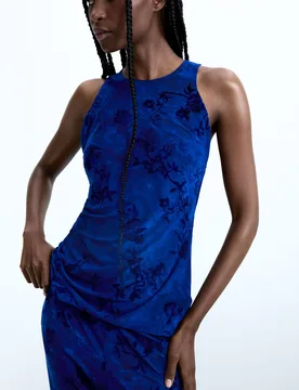 Débardeur floqué BLUE M female - Desigual - FashionsVida