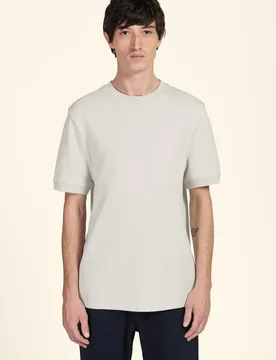 Mens Heavy T-Shirt With Ribbed Details - - Size: M - Larsson & Co - FashionsVida
