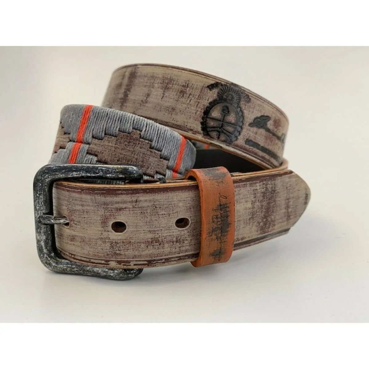 Gürtel TECKA urban-grey-orange 115 cm - Euroriding - FashionsVida