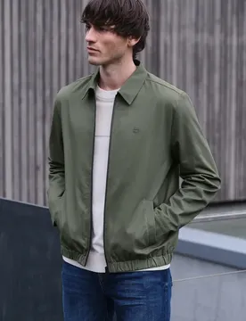 Street One Blouson mit Hemdkragen und Zipper male Grün