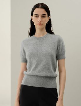 Donna Maglione Cashmere Spazzolato Morbido Top Classico XS