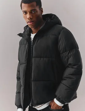Padded Jacket With Hood (Size: ) - Pull&bear - FashionsVida