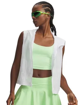 Gilet Rival Woven Ruched White M - Under armour - FashionsVida