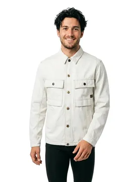 Camicia Overshirt Mosa Beached Faded Clifton Blue S
