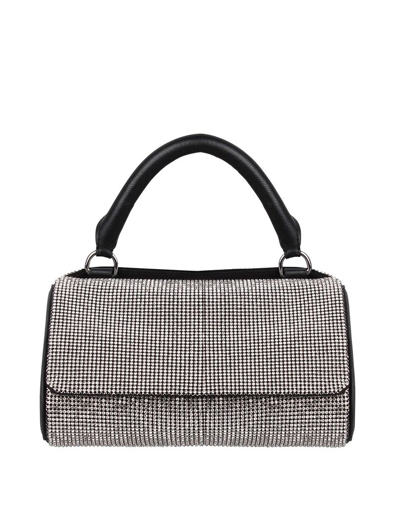Borsa mini white crush con decorazione