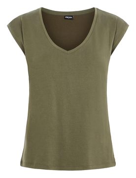 PIECES Camiseta 'Kamala' oliva