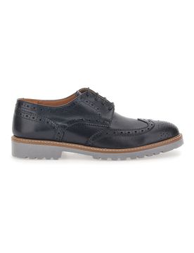 Scarpe Stringate Nere Con Impuntura 596 42