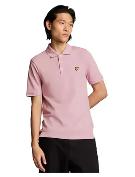 Polo A Maniche Corte Plain Pink Light L