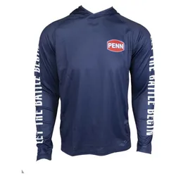 Pro Hooded Uv Long Sleeve T-shirt Marine Blue 2XL Men
