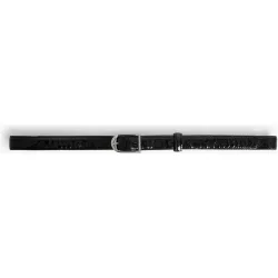 Zadig & Voltaire - Cinturón de mujer de cuero grabado efecto cocodrilo brillante 20mm
