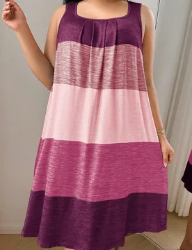 Camisón informal de talla grande para mujer con parches de colores - Shein - FashionsVida