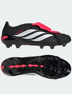 Scarpe da calcio Predator League Fold-Over Tongue Firm Ground 43 1/3 Core Black / Cloud White / Lucid Red - Adidas - FashionsVida