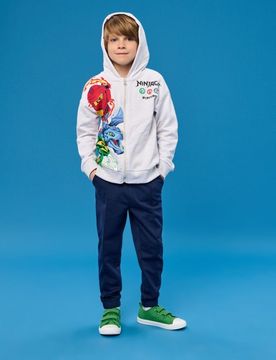 Top da jogging con zip e cappuccio Lego Ninjago - grigio chiaro