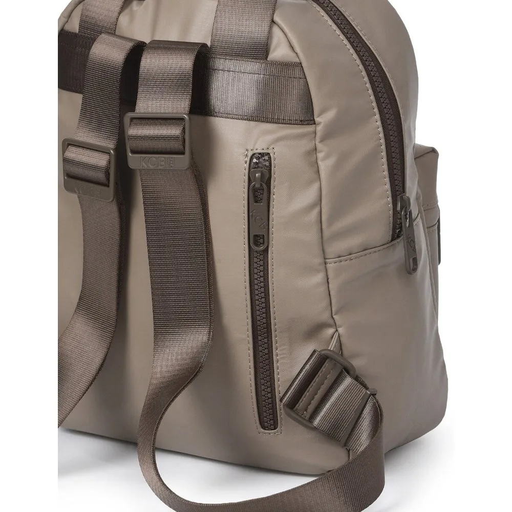 Mochila Square grande color taupe de mujer - Kcb - FashionsVida