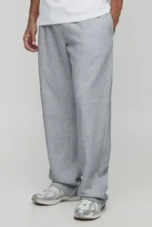 Herren Hohe Basic Jogginghose Mit Geradem Bein Grey Marl Größe 2XL