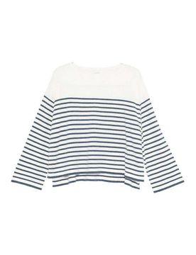 Maglione in cotone a righe