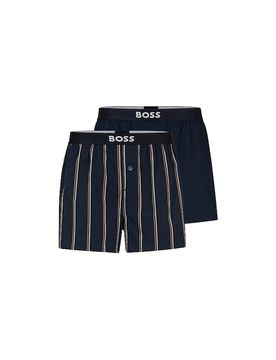 Boxershorts 2er Pkg. open blue blau XXL herren