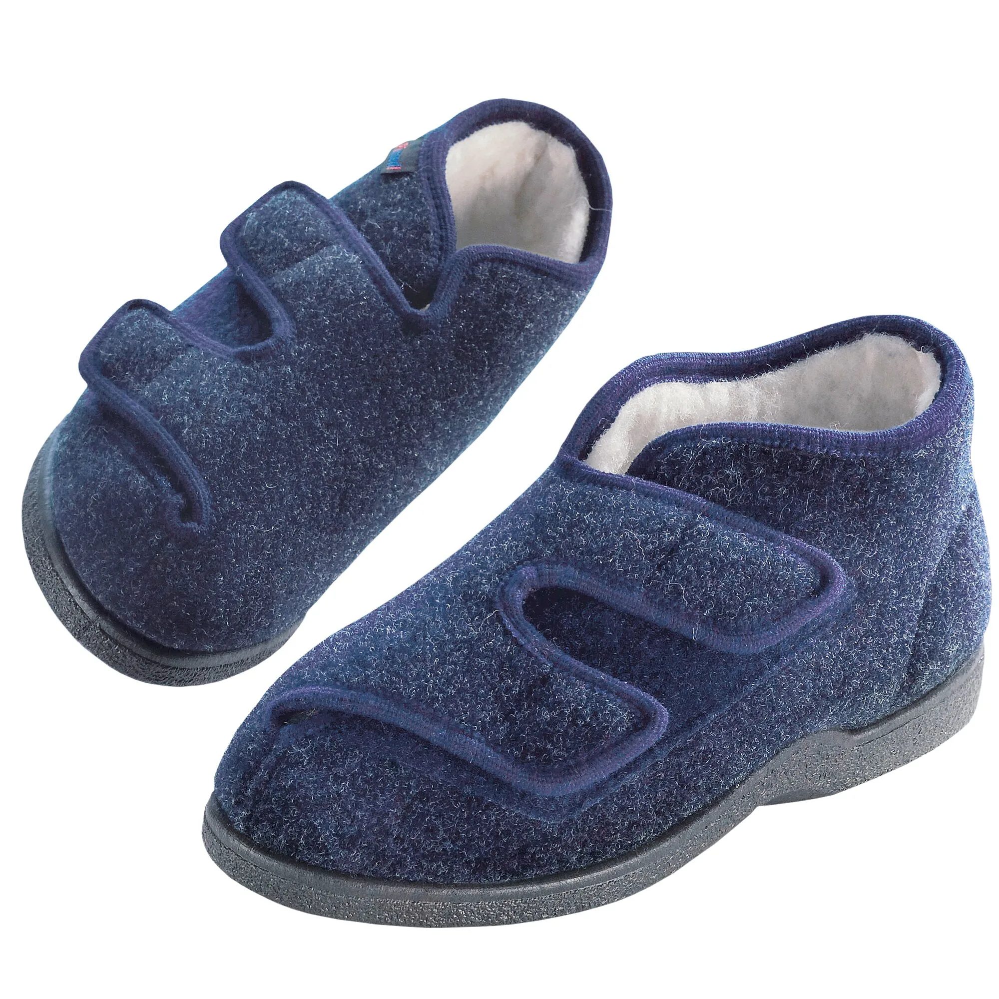 Hausschuh mit Schurwolle 40 blau - Pitzi - FashionsVida