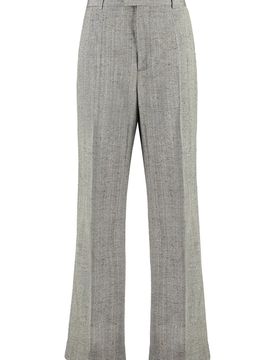 Viscose and Silk Flared Pants