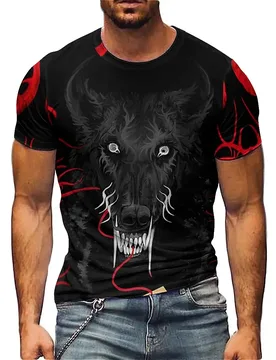 Summer street style: Men's 3D printed short-sleeved T-shirts with a lightweight and breathable polyester fabric - Aliexpress - FashionsVida