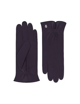 Guantes de cuero morado 6,5