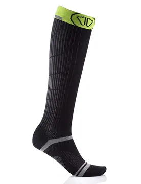 Calze A Compressione Endurance Racing Knee Black / Yellow EU 40-41