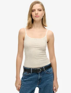 Superdry Damen Athletic Essentials Cami Top Hellgrau - Größe: 40 - 24.99 - FashionsVida