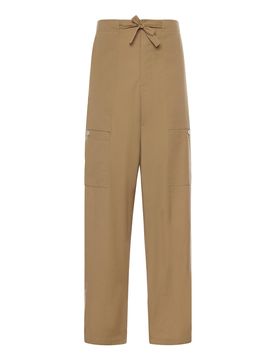 Pantaloni cargo in popeline di cotone