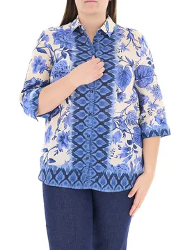 Camicia in cotone CELESTE 45 - LUISA VIOLA X MARA VENIER - FashionsVida