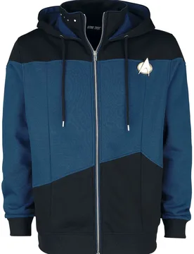 Kapuzenjacke - Starfleet Command - S bis XXL - für Männer - Größe S - schwarz/blau - EMP exklusives Merchandise! - Männer - male - Star Trek - FashionsVida