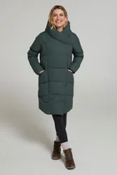 Cosy Wrap II Womens Extreme Down Jacket - Green - Green - Size: 22