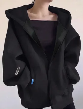 Pieza Sudadera con capucha minimalista casual para adolescentes, con forro térmico, gruesa y cálida para primavera, otoño e invierno, temporada de - Shein - FashionsVida