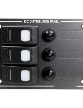 Abs 3 Positions Waterproof Electrical Panel Black 95 x 133 mm unisex - Euromarine - FashionsVida