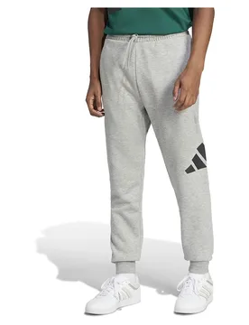 Joggers Essentials Big Logo Cuffed Fleece Medium Grey Heather / Black L - Adidas - FashionsVida