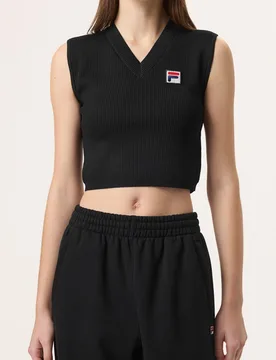 Black Fila x Hailey Baby Tank - XS - FILA - FashionsVida