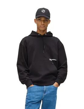 Karl Jeans Felpa Con Cappuccio B1m20058 Black L - Lagerfeld - FashionsVida