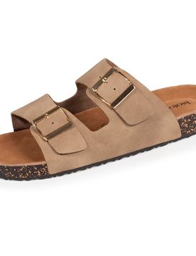 Mules sandales Double Bride Taupe taupe 36