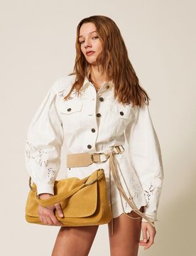 Blouson en bull avec broderie